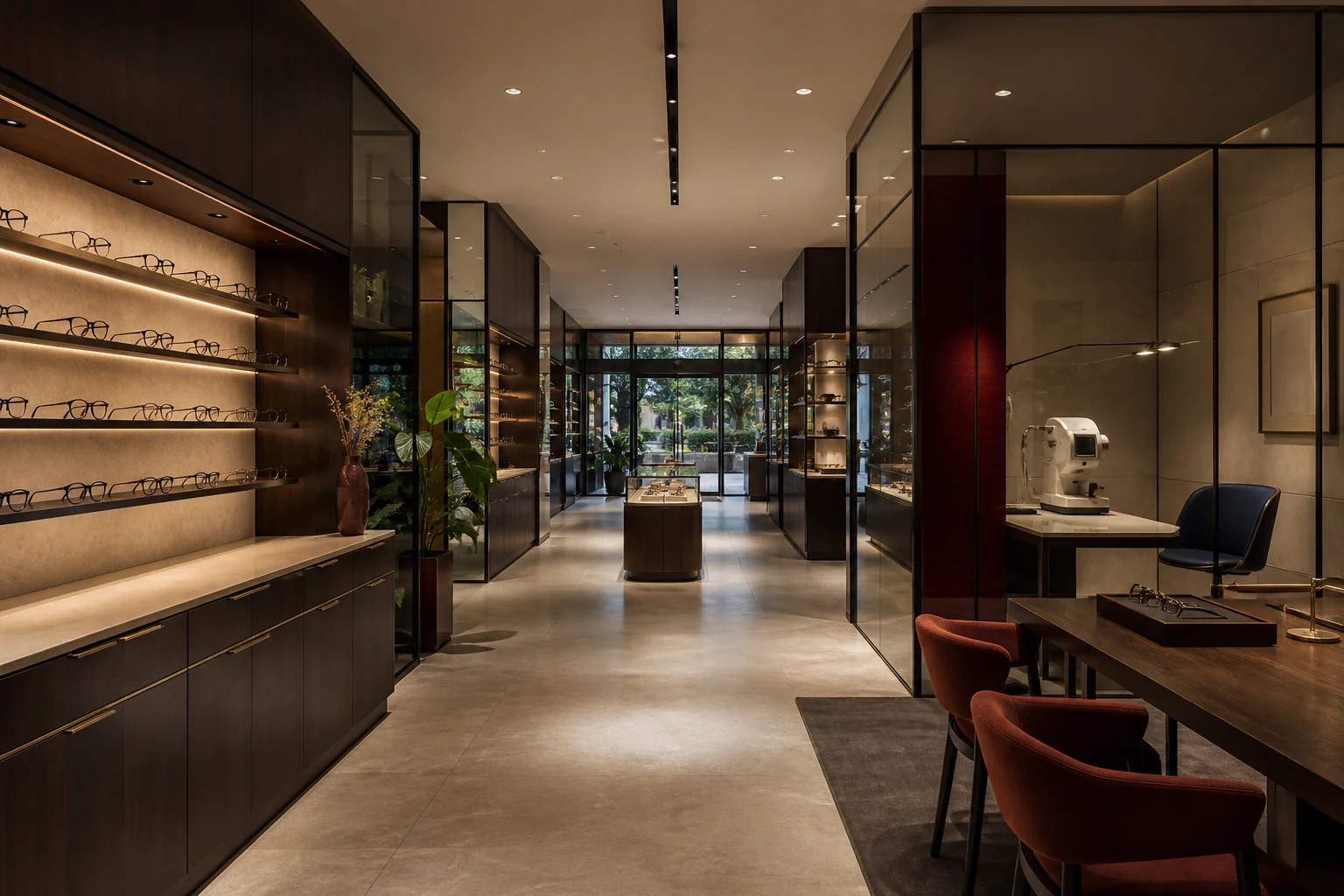 A refined independent optical retail environment